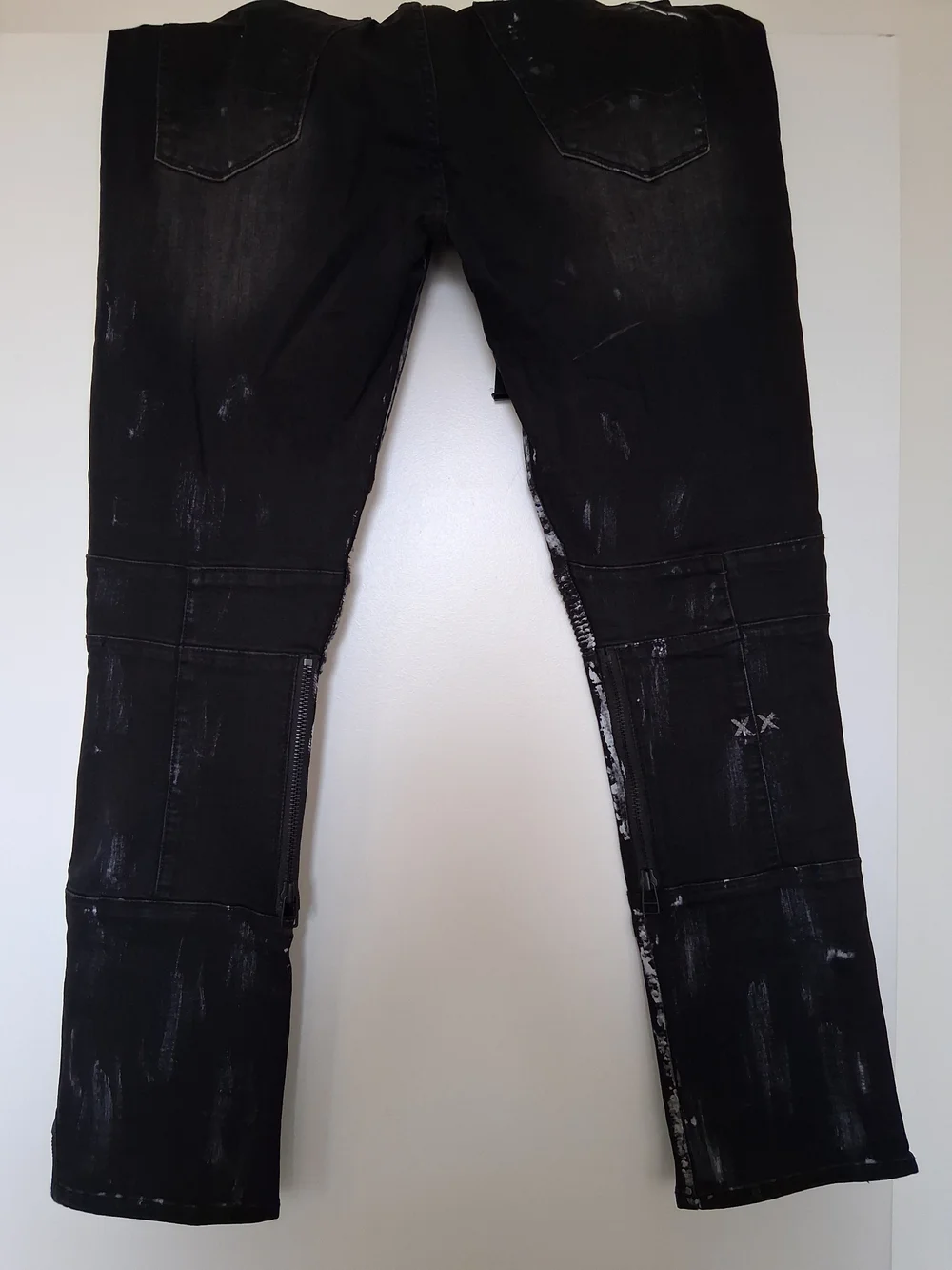 Cult of Individuality Black Distressed Skinny Moto Jeans With 3M!